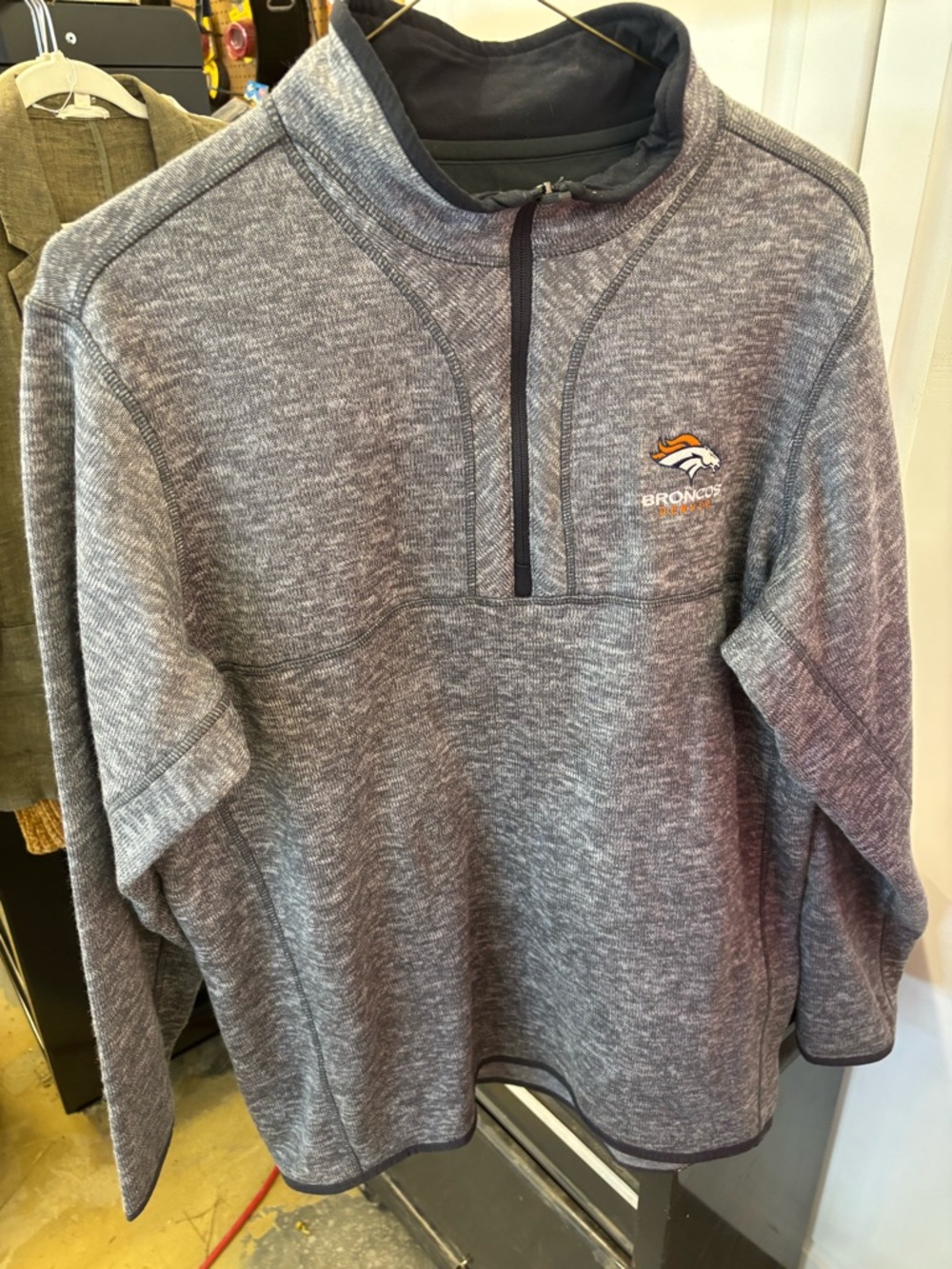 Antigua Black Quarter-Zip Pullover